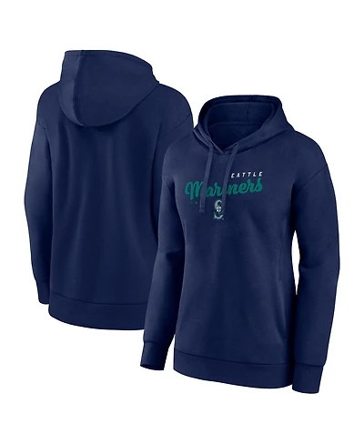Logo Athletic Women's Navy Seattle Mariners Triumphant V-Neck Pullover Hoodie