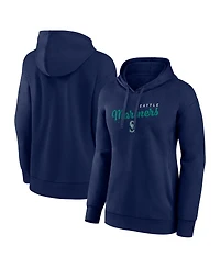 Logo Athletic Women's Navy Seattle Mariners Triumphant V-Neck Pullover Hoodie