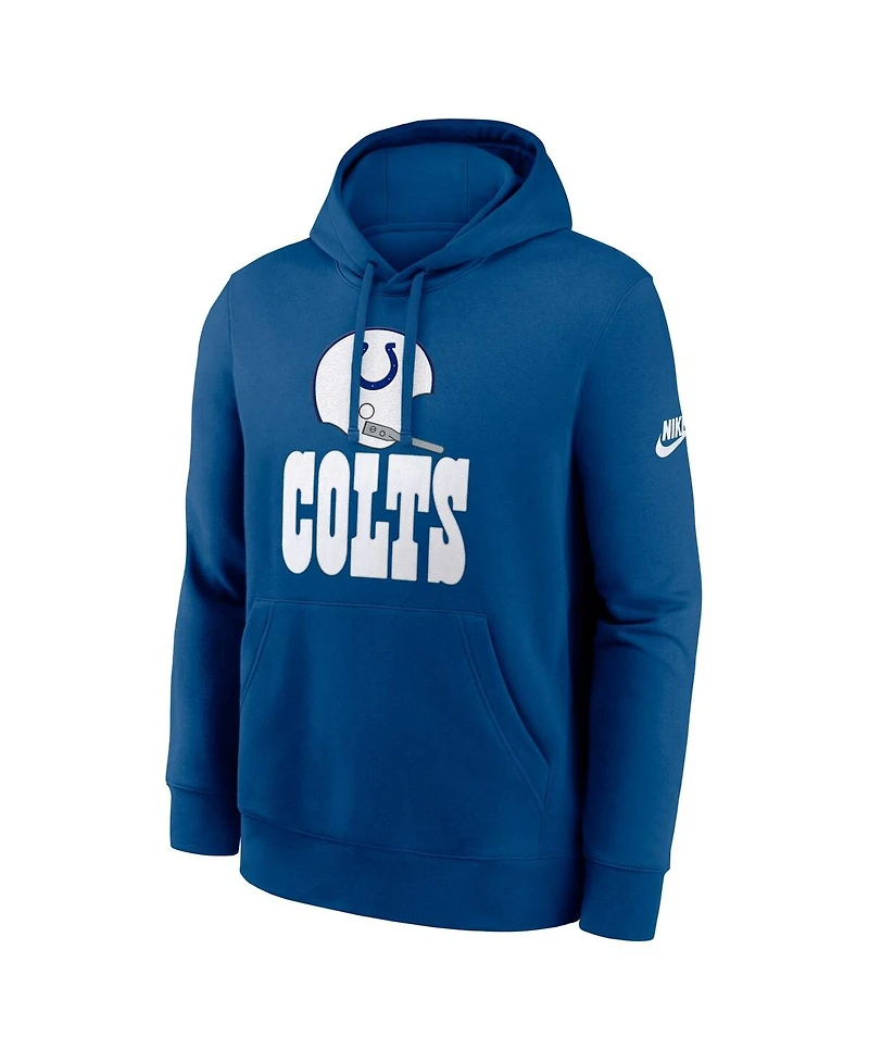 Nike Men's Royal Indianapolis Colts Best Season Rewind Club Pullover Hoodie