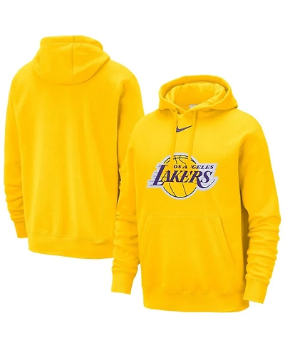 Nike Men's Gold Los Angeles Lakers Essential Logo Club Pullover Hoodie