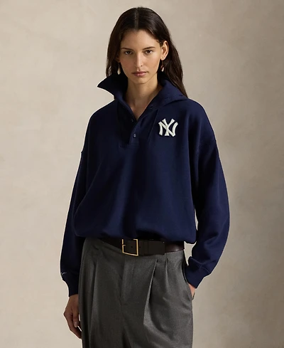 Polo Ralph Lauren Women's Vintage-Inspired Yankees Long Sleeve Pull-On Sweatshirt