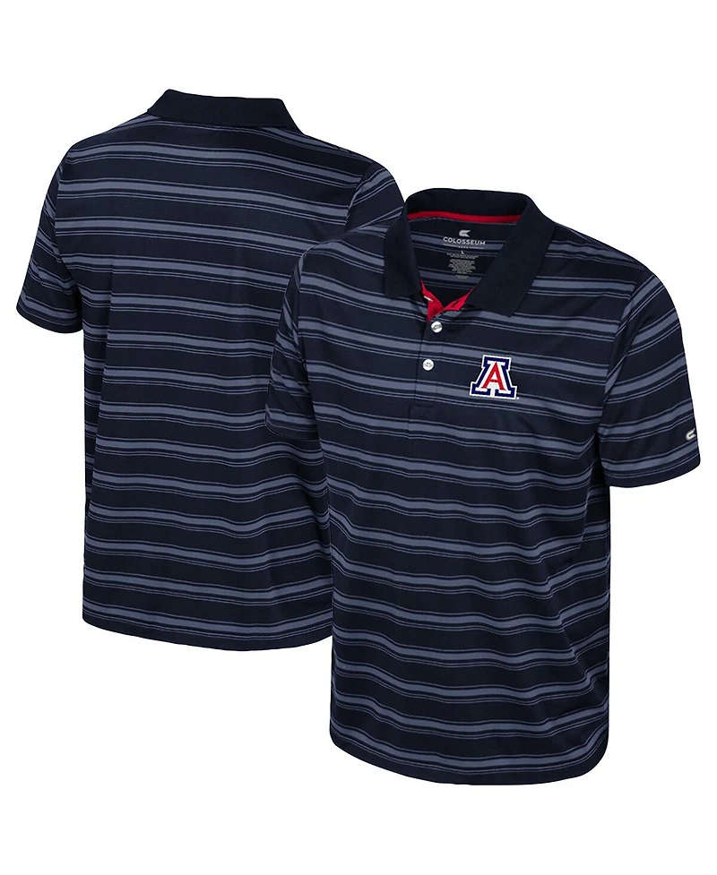 Colosseum Men's Navy Arizona Wildcats Milk Steak Polo Shirt