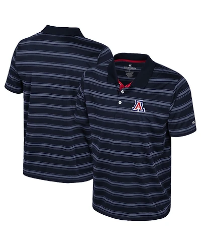 Colosseum Men's Navy Arizona Wildcats Milk Steak Polo Shirt