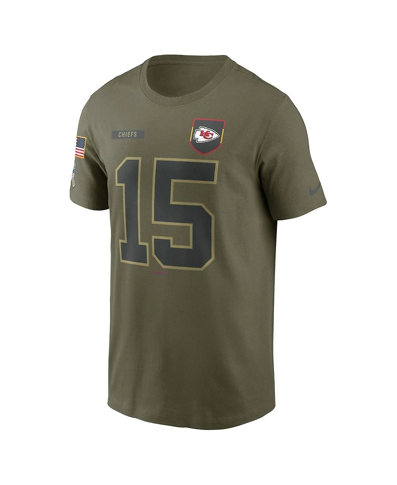 Nike Men's Patrick Mahomes Olive Kansas City Chiefs 2025 Salute to Service Name Number T-Shirt