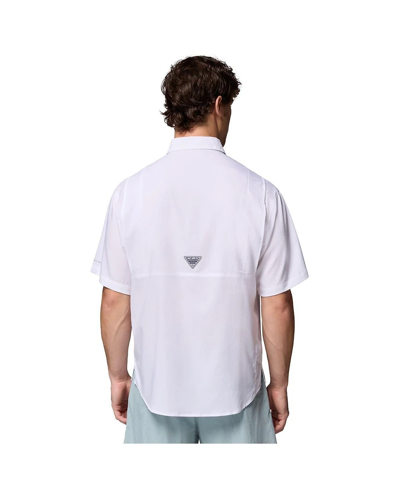 Columbia Men's White Tennessee Volunteers Tamiami Omni-Shade Button-Down Shirt