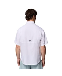 Columbia Men's White Tennessee Volunteers Tamiami Omni-Shade Button-Down Shirt