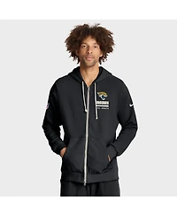 Nike Men's Black Jacksonville Jaguars Sideline Standard Issue Utility Player Dri-fit Full-Zip Hoodie