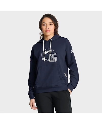 Nike Women's Royal New York Giants Throwback Sideline Standard Issue Dri-fit Hoodie