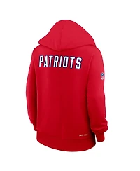 Nike Women's Red New England Patriots Throwback Sideline Standard Issue Dri-fit Hoodie