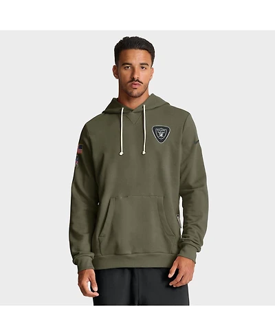 Nike Men's Olive Las Vegas Raiders 2025 Salute to Service Sideline Standard Issue Dri-fit Hoodie