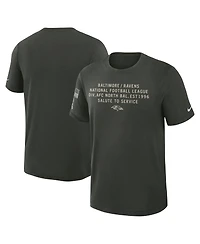 Nike Men's Dark Green Baltimore Ravens 2025 Salute to Service Sideline Slub Dri-fit T-Shirt