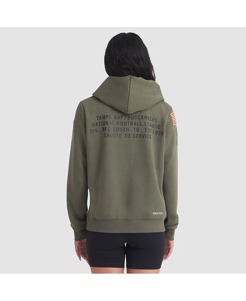 Nike Women's Olive Tampa Bay Buccaneers 2025 Salute to Service Sideline Standard Issue Dri-fit Hoodie