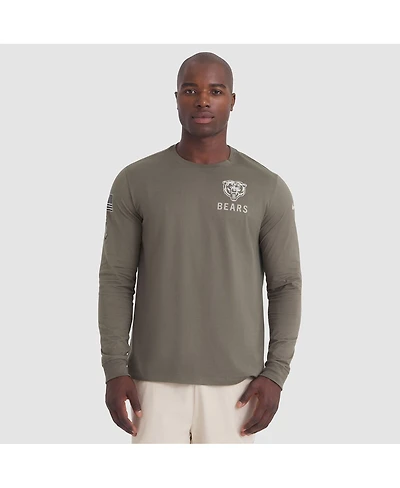 Nike Men's Olive Chicago Bears 2025 Salute to Service Sideline Long Sleeve T-Shirt