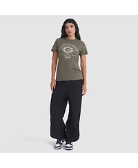 Nike Women's Olive Green Bay Packers 2025 Salute to Service Sideline T-Shirt