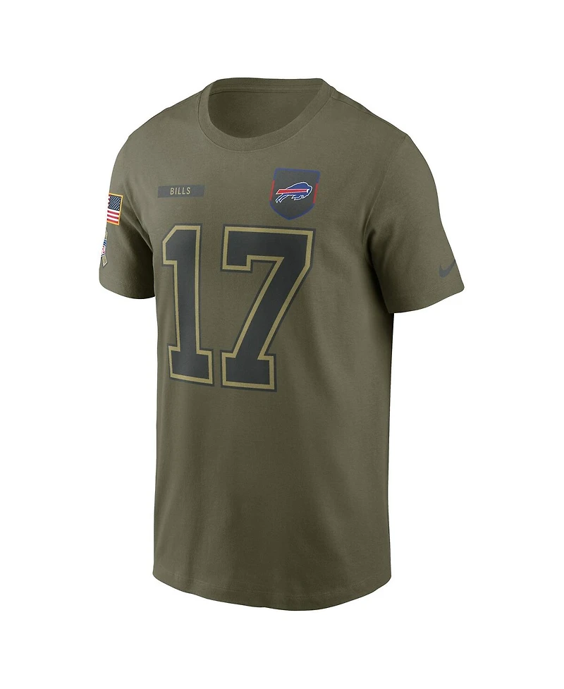 Nike Men's Josh Allen Olive Buffalo Bills 2025 Salute to Service Name Number T-Shirt