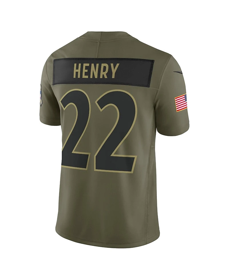 Nike Men's Derrick Henry Olive Baltimore Ravens 2025 Salute to Service Limited Jersey