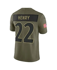 Nike Men's Derrick Henry Olive Baltimore Ravens 2025 Salute to Service Limited Jersey