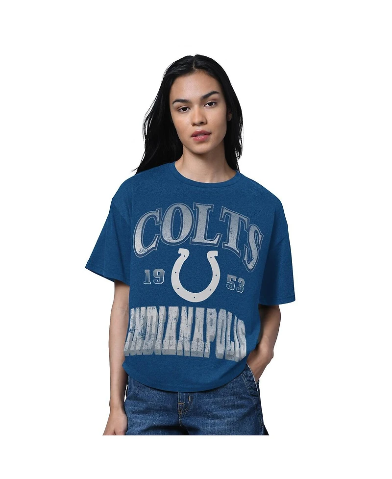 Starter Women's Heather Royal Indianapolis Colts Oversized Hall of Fame T-Shirt