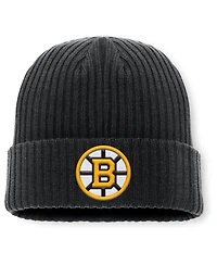 Fanatics Men's Black Boston Bruins Primary Logo Cuffed Knit Hat