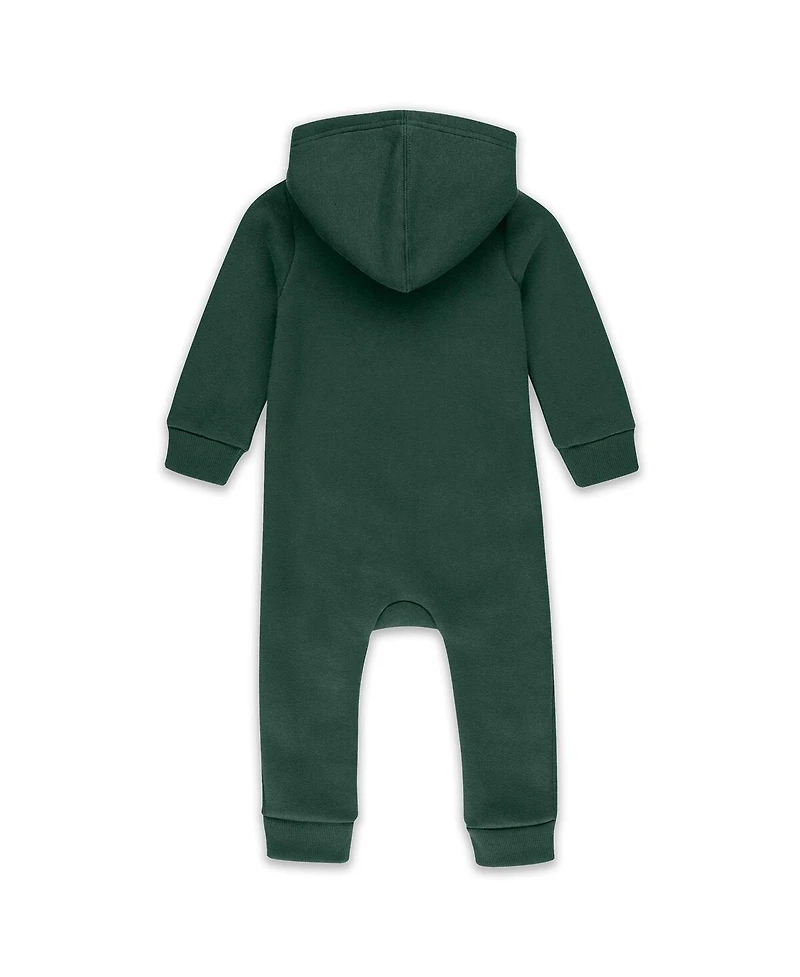 Wear by Erin Andrews Baby Boys and Girls Green Bay Packers Hooded Fleece Coverall
