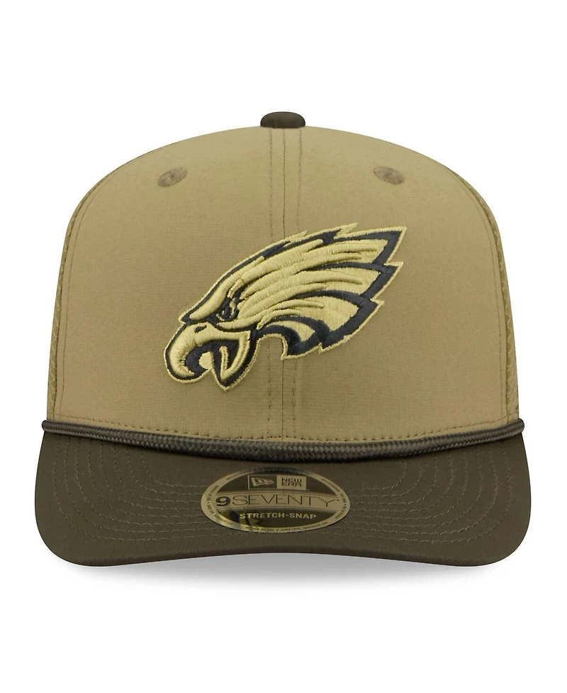 New Era Men's Green Philadelphia Eagles 2025 Salute to Service 9SEVENTY Adjustable Hat