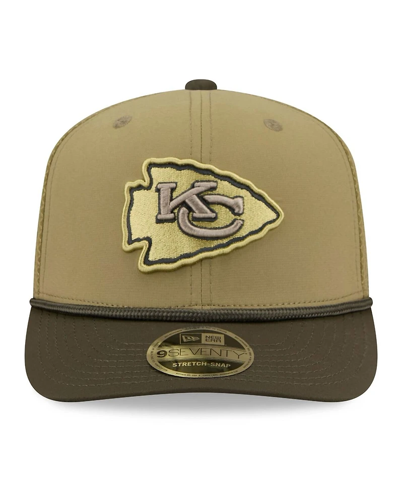 New Era Men's Green Kansas City Chiefs 2025 Salute to Service 9SEVENTY Adjustable Hat