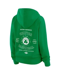 Wear by Erin Andrews Women's Green Boston Celtics Full-Zip Raglan Hoodie