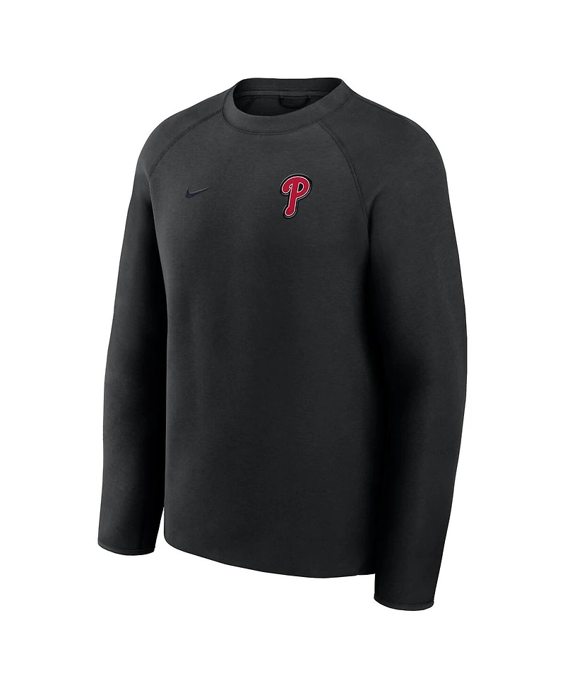 Nike Men's Black Philadelphia Phillies Tech Fleece Raglan Sweatshirt