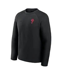 Nike Men's Black Philadelphia Phillies Tech Fleece Raglan Sweatshirt