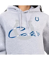 G-iii 4Her by Carl Banks Women's Gray Indianapolis Colts Shadow Logo Fleece Pullover Hoodie