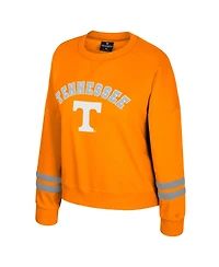 Colosseum Women's Tennessee Orange Volunteers Splashy Crewneck Fleece Sweatshirt