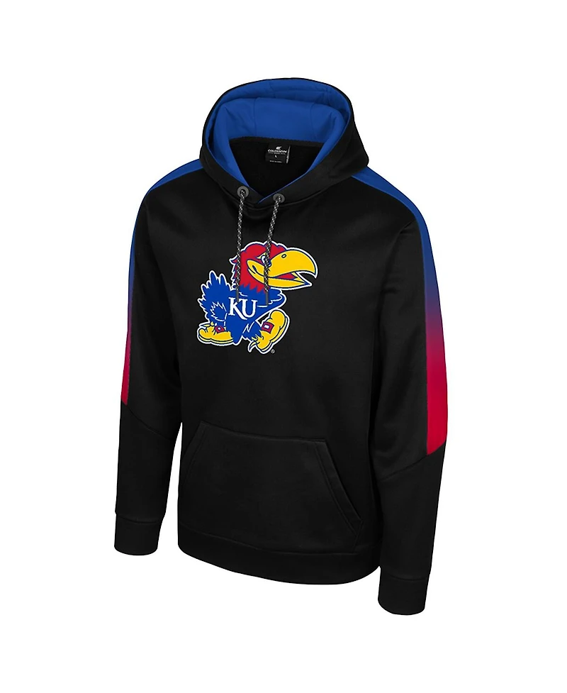 Colosseum Men's Black Kansas Jayhawks the Gang Blackout Hoodie