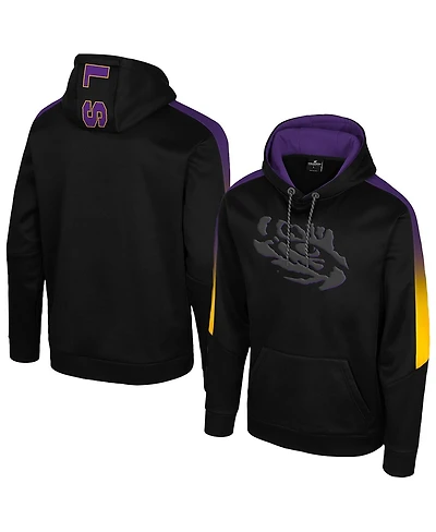 Colosseum Men's Black Lsu Tigers the Gang Blackout Hoodie