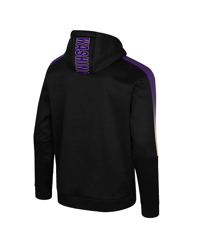 Colosseum Men's Black Washington Huskies the Gang Blackout Hoodie