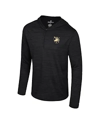 Colosseum Men's Black Army Knights Always Sunny Lightweight Quarter-Zip Hoodie