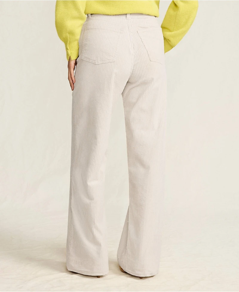 Lands' End Women's High Rise Wide Leg Corduroy Pants