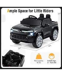 Gymax Ride on Car 12V Licensed Chevrolet Truck Kids' Electric Vehicles Gift for 3+