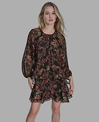 Bcbg Women's Crewneck Long Sleeve Dress