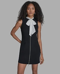 Bcbg Women's Mock Neck Front Zip Dress