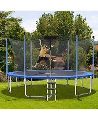 Gymax 12FT Trampoline Replacement Safety Pad Bounce Frame Waterproof Spring Cover