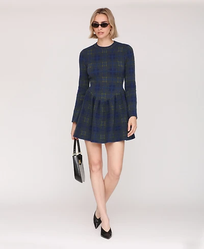 Avec Les Filles Women's Long Sleeves Skater Dress