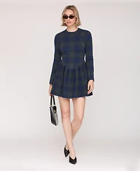 Avec Les Filles Women's Long Sleeves Skater Dress