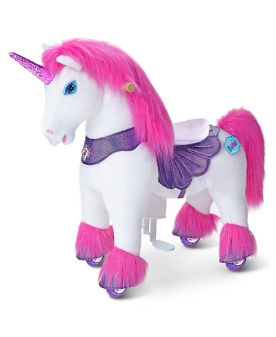PonyCycle Model Y Pink/Purple Unicorn Rideable Toy for Age 4
