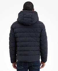 Michael Kors Men's Dressy Hooded Stretch Packable Jacket