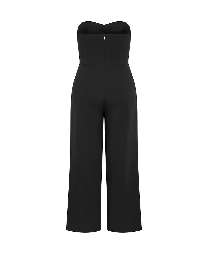 City Chic Women's Alexi Strapless Jumpsuit