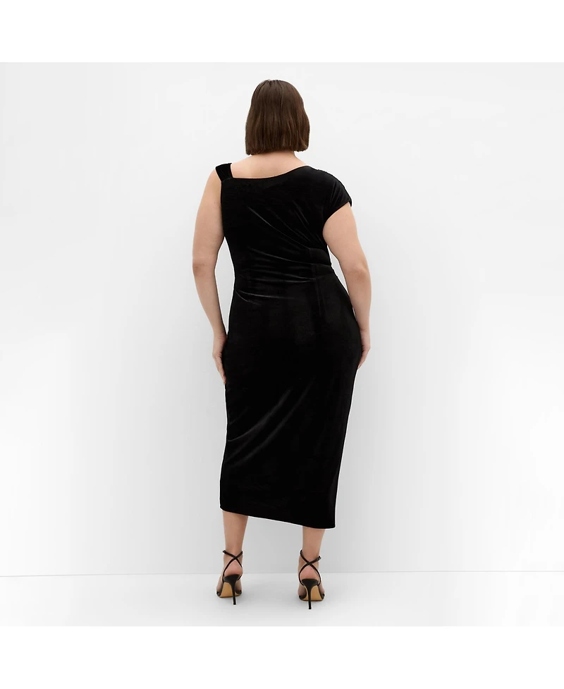City Chic Women's Vivi Velour Midi Dress