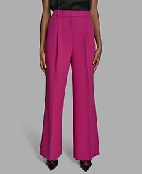 Bcbg Women's Pleated High Rise Wide Leg Pants