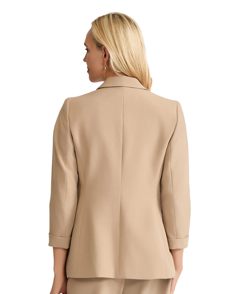 Jones New York Women's Notched Collar Jacket with Rolled Sleeves