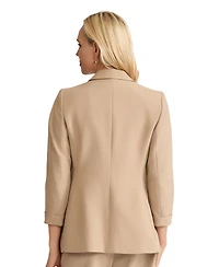 Jones New York Women's Notched Collar Jacket with Rolled Sleeves