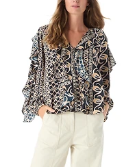 Dee Ocleppo Women's Elysia Ruffled V-Neck Top